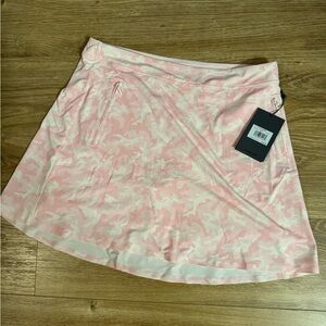 G/Fore Women's MEDIUM Camo Silky Tech Nylon A-Line Golf Skort - Cameo